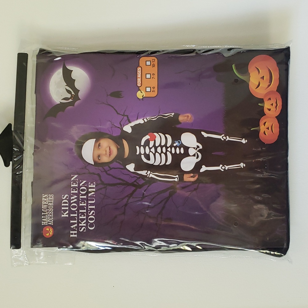 NEW: Kids Halloween skeleton costume for ages 10-12